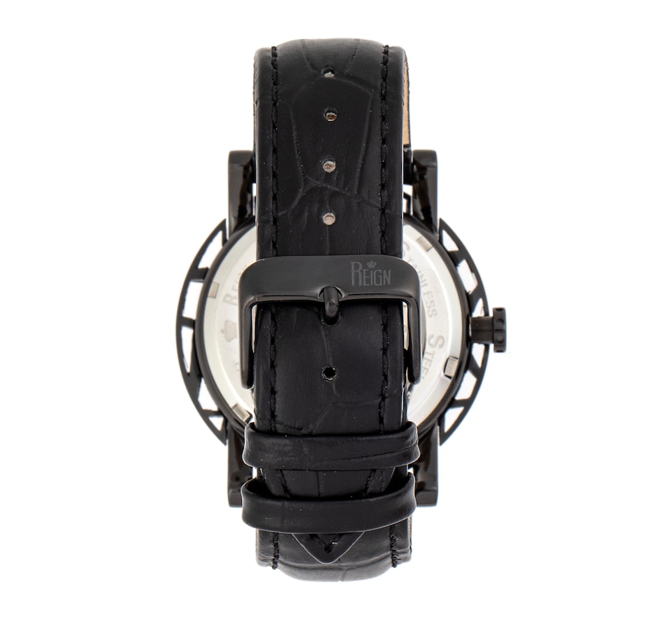 Image 889866_ALTMORE13.jpg, Product 889-866 / Price $207.66, Reign Stavros Automatic Skeleton Leather-Band Watch from Reign on TSC.ca's Jewellery department