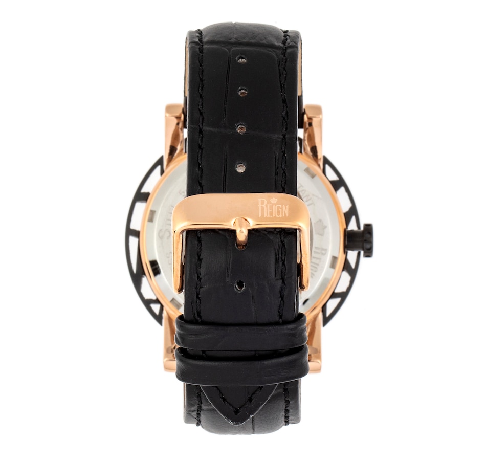 Image 889866_ALTMORE4.jpg, Product 889-866 / Price $207.66, Reign Stavros Automatic Skeleton Leather-Band Watch from Reign on TSC.ca's Jewellery department
