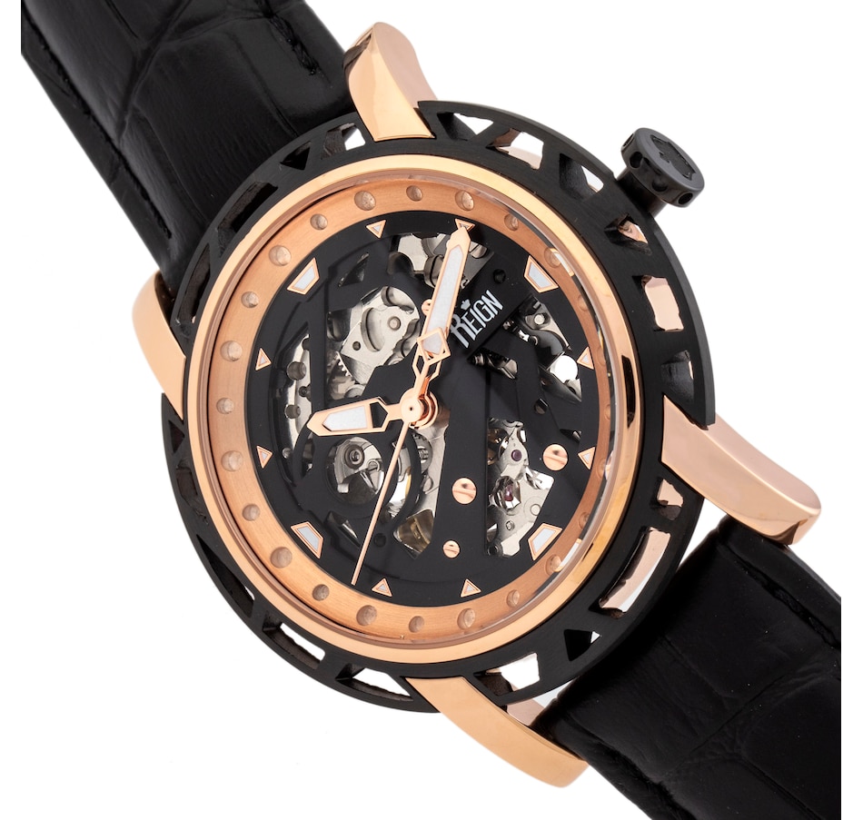 Image 889866_ALTMORE5.jpg, Product 889-866 / Price $207.66, Reign Stavros Automatic Skeleton Leather-Band Watch from Reign on TSC.ca's Jewellery department