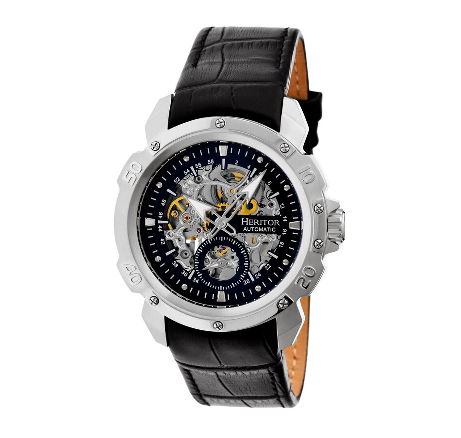 Image 889869_ALTMORE5.jpg, Product 889-869 / Price $153.20, Heritor Automatic Conrad Skeleton Leather-Band Watch from Heritor on TSC.ca's Jewellery department