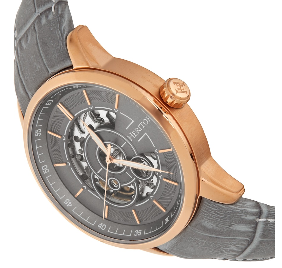 Image 889872_ALTMORE13.jpg, Product 889-872 / Price $143.05 - $152.74, Heritor Automatic Davies Semi-Skeleton Leather-Band Watch from Heritor on TSC.ca's Jewellery department