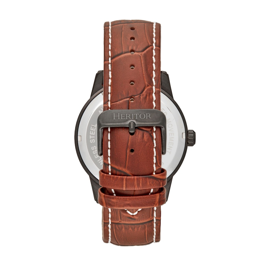 Image 889872_ALTMORE4.jpg, Product 889-872 / Price $143.05 - $152.74, Heritor Automatic Davies Semi-Skeleton Leather-Band Watch from Heritor on TSC.ca's Jewellery department