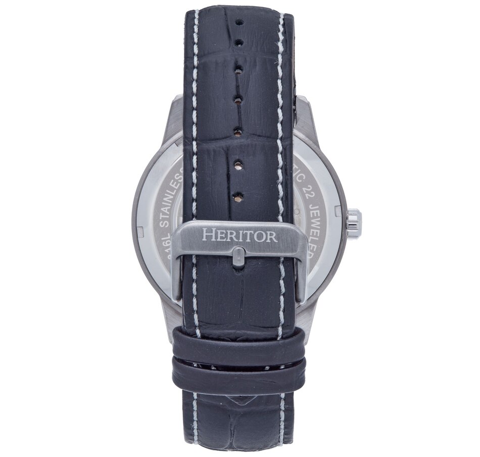 Image 889872_ALTMORE7.jpg, Product 889-872 / Price $143.05 - $152.74, Heritor Automatic Davies Semi-Skeleton Leather-Band Watch from Heritor on TSC.ca's Jewellery department