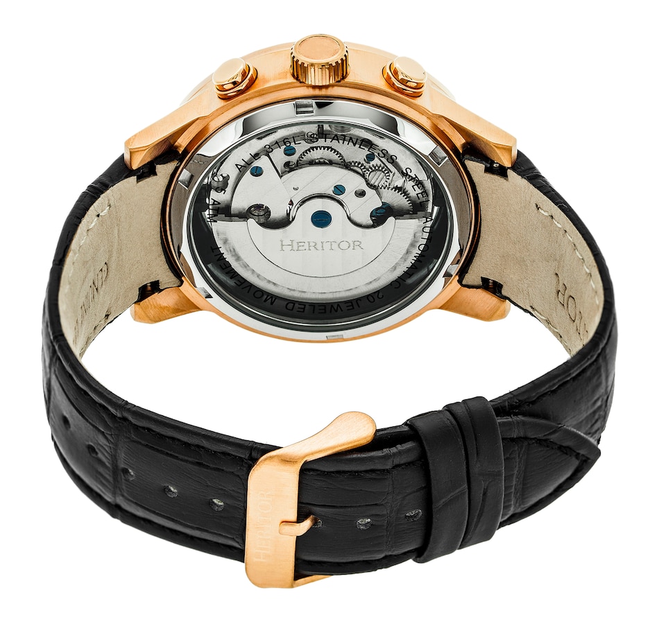 Image 889874_ALTMORE11.jpg, Product 889-874 / Price $162.30 - $162.31, Heritor Automatic Hannibal Semi-Skeleton Leather-Band Watch from Heritor on TSC.ca's Jewellery department
