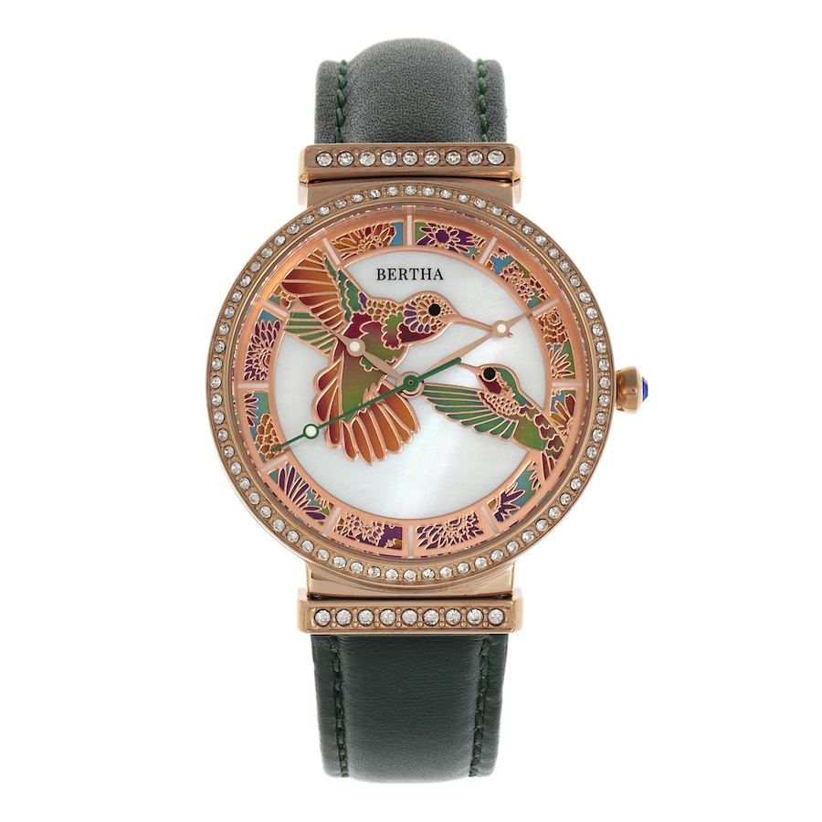 Image 889877_ST01.jpg, Product 889-877 / Price $114.12, Bertha Emily Mother-Of-Pearl Leather-Band Watch from Bertha on TSC.ca's Jewellery department