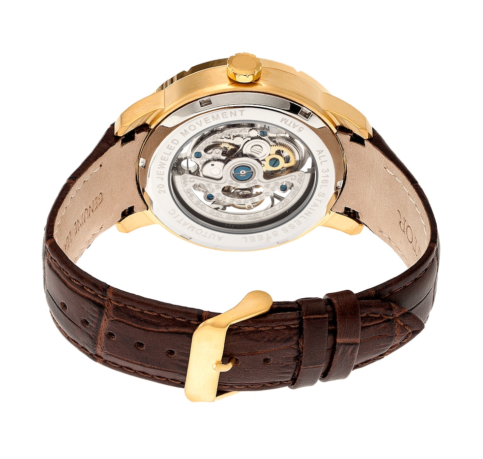 Image 889880_ALTMORE9.jpg, Product 889-880 / Price $161.84, Heritor Automatic Ryder Skeleton Leather-Band Watch from Heritor on TSC.ca's Jewellery department