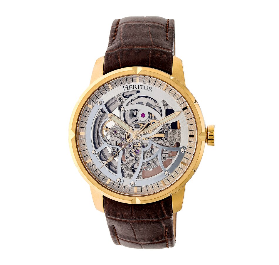 Image 889880_ST05.jpg, Product 889-880 / Price $161.84, Heritor Automatic Ryder Skeleton Leather-Band Watch from Heritor on TSC.ca's Jewellery department