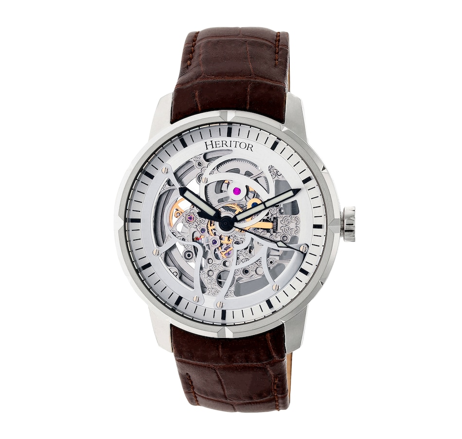 Image 889880_ST06.jpg, Product 889-880 / Price $161.84, Heritor Automatic Ryder Skeleton Leather-Band Watch from Heritor on TSC.ca's Jewellery department