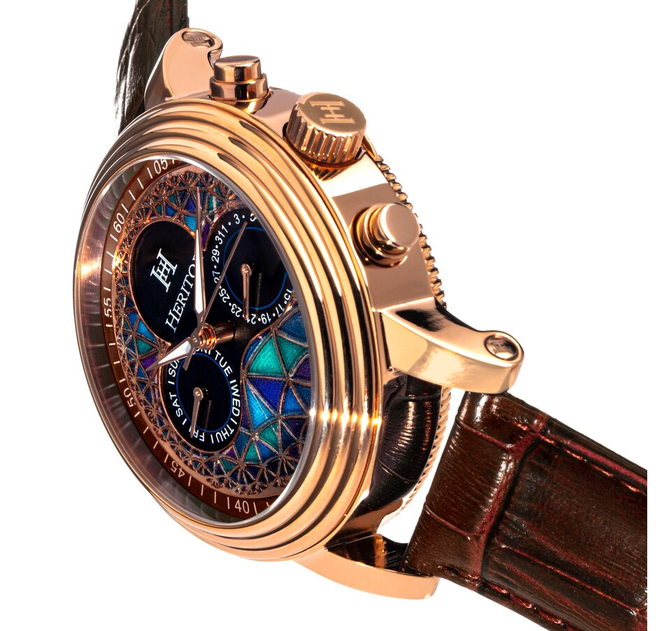 Image 889882_ALTMORE5.jpg, Product 889-882 / Price $183.68, Heritor Automatic Legacy Leather-Band Watch w/Day/Date from Heritor on TSC.ca's Jewellery department