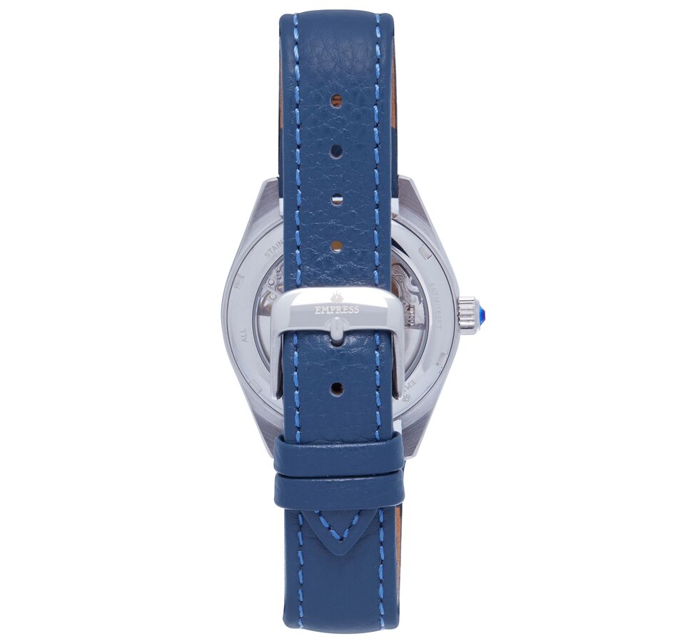 Image 889886_ALTMORE1.jpg, Product 889-886 / Price $163.04, Empress Magnolia Automatic MOP Skeleton Dial Leather-Band Watch from Empress on TSC.ca's Jewellery department
