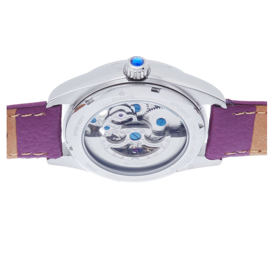 Image 889886_ALTMORE6.jpg, Product 889-886 / Price $163.04, Empress Magnolia Automatic MOP Skeleton Dial Leather-Band Watch from Empress on TSC.ca's Jewellery department