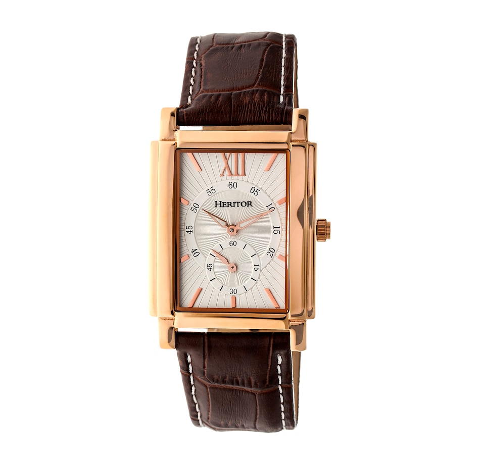 Image 889887_ST03.jpg, Product 889-887 / Price $148.56 - $170.40, Heritor Automatic Frederick Leather-Band Watch from Heritor on TSC.ca's Jewellery department