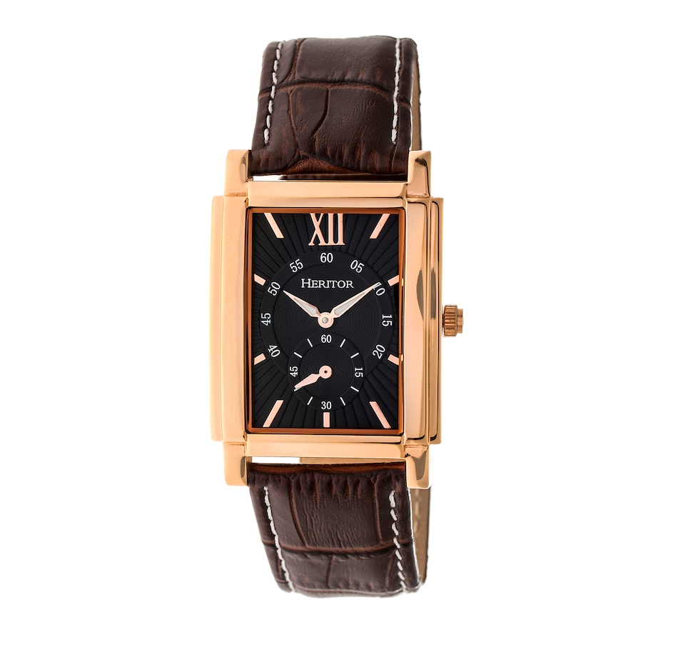 Image 889887_ST04.jpg, Product 889-887 / Price $148.56 - $170.40, Heritor Automatic Frederick Leather-Band Watch from Heritor on TSC.ca's Jewellery department