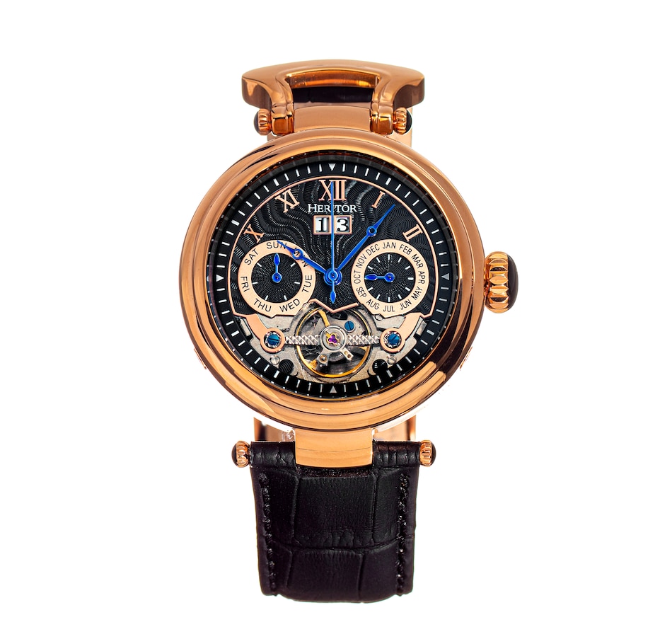 Image 889892_ST06.jpg, Product 889-892 / Price $146.65 - $170.65, Heritor Automatic Ganzi Semi-Skeleton Leather-Band Watch from Heritor on TSC.ca's Jewellery department