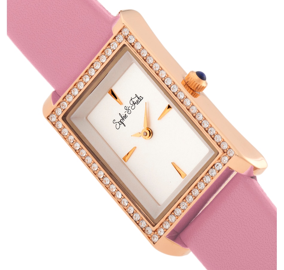 Image 889893_ALTMORE2.jpg, Product 889-893 / Price $101.50 - $109.34, Sophie and Freda Wilmington Leather-Band Watch w/Swarovski Crystals from Sophie and Freda on TSC.ca's Jewellery department