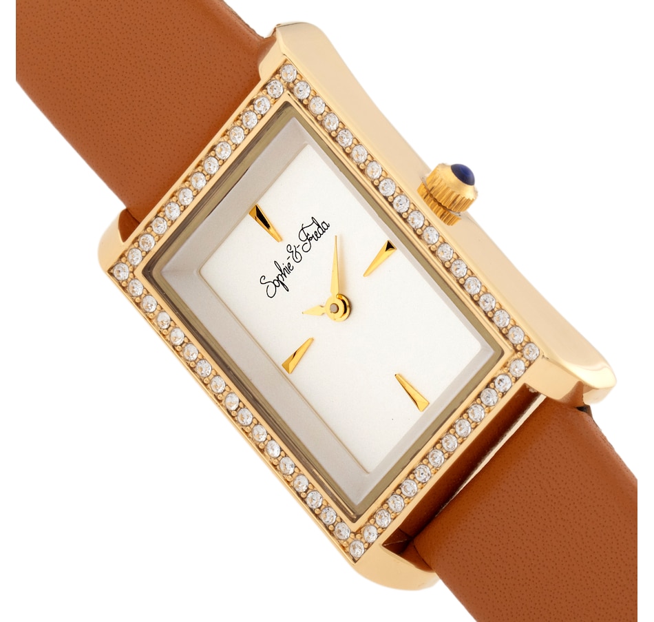 Image 889893_ALTMORE4.jpg, Product 889-893 / Price $101.50 - $109.34, Sophie and Freda Wilmington Leather-Band Watch w/Swarovski Crystals from Sophie and Freda on TSC.ca's Jewellery department