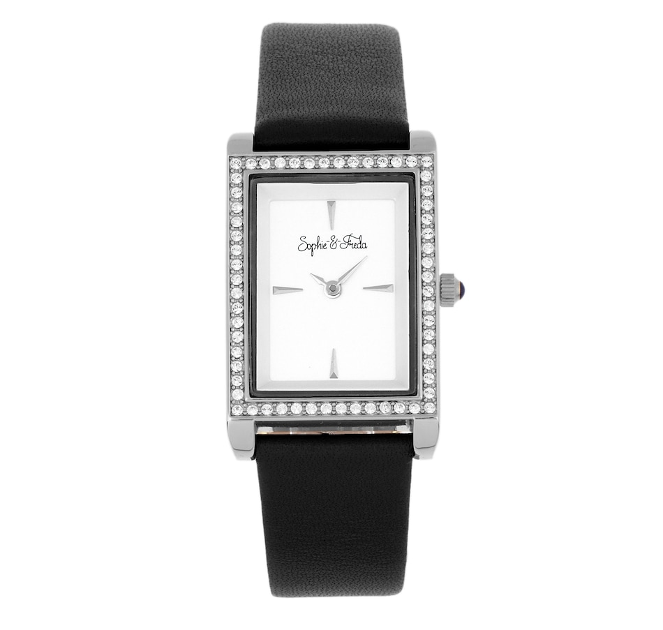 Image 889893_ST03.jpg, Product 889-893 / Price $101.50 - $109.34, Sophie and Freda Wilmington Leather-Band Watch w/Swarovski Crystals from Sophie and Freda on TSC.ca's Jewellery department