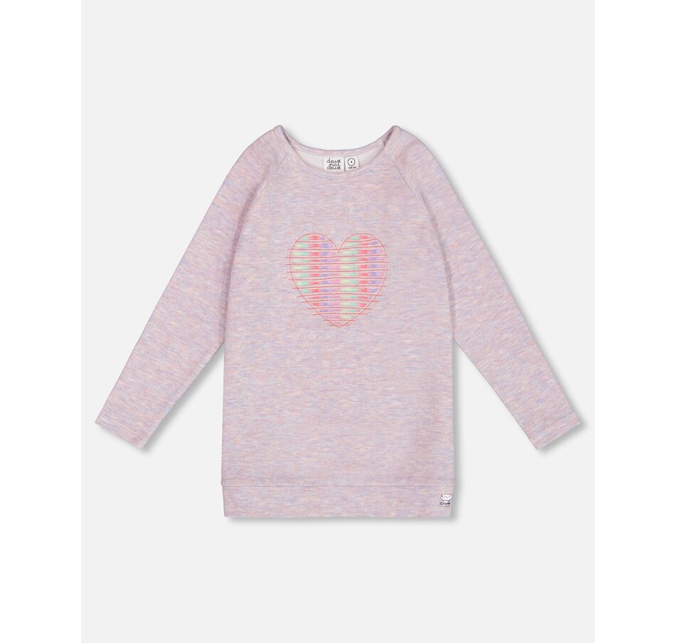 Super Soft Tunic With Heart Light Purple Mix Super Soft Tunic With Heart Light Purple Mix