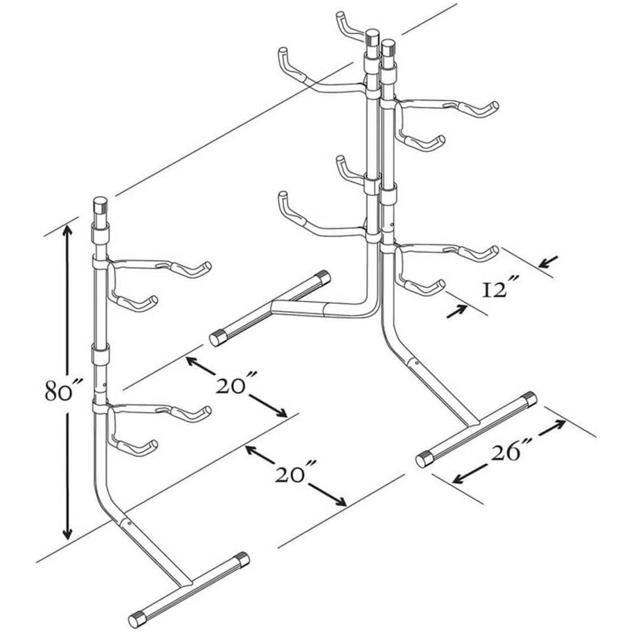 Image 891048_ALTMORE3.jpg, Product 891-048 / Price $259.99, Saris Bike Bunk Bicycle Stand, In-Home Bike Stand with Adjustable Arms, 2 Bikes from Saris on TSC.ca's Health & Fitness department