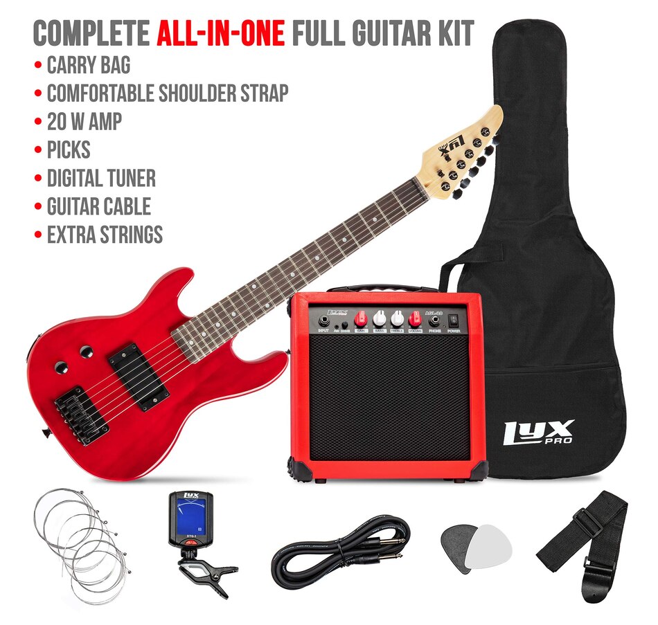 Image 891050_ALTMORE2.jpg, Product 891-050 / Price $239.99, LyxPro Electric Guitar Kit, 30” Left Handed Electric Guitar & Electric Guitar Accessories, Red from LyxPro on TSC.ca's Toys & Hobbies department