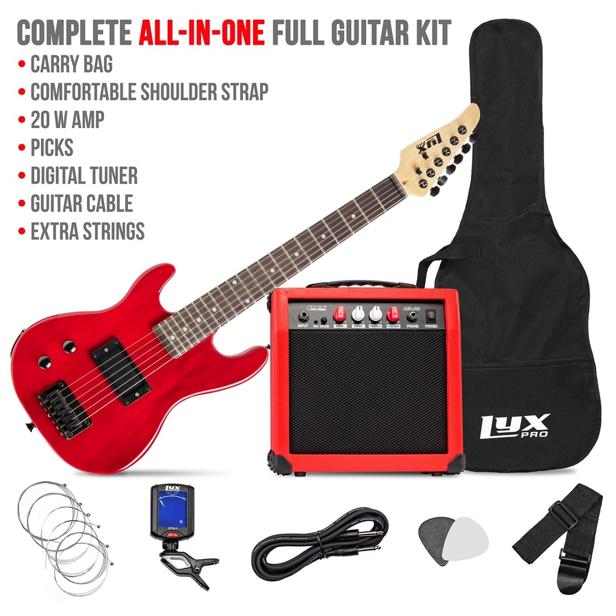 Image 891050_ALTMORE2.jpg, Product 891-050 / Price $239.99, LyxPro Electric Guitar Kit, 30” Left Handed Electric Guitar & Electric Guitar Accessories, Red from LyxPro on TSC.ca's Toys & Hobbies department