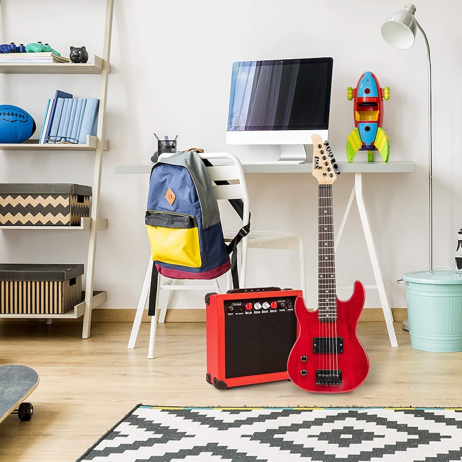 Image 891050_ALTMORE7.jpg, Product 891-050 / Price $239.99, LyxPro Electric Guitar Kit, 30” Left Handed Electric Guitar & Electric Guitar Accessories, Red from LyxPro on TSC.ca's Toys & Hobbies department