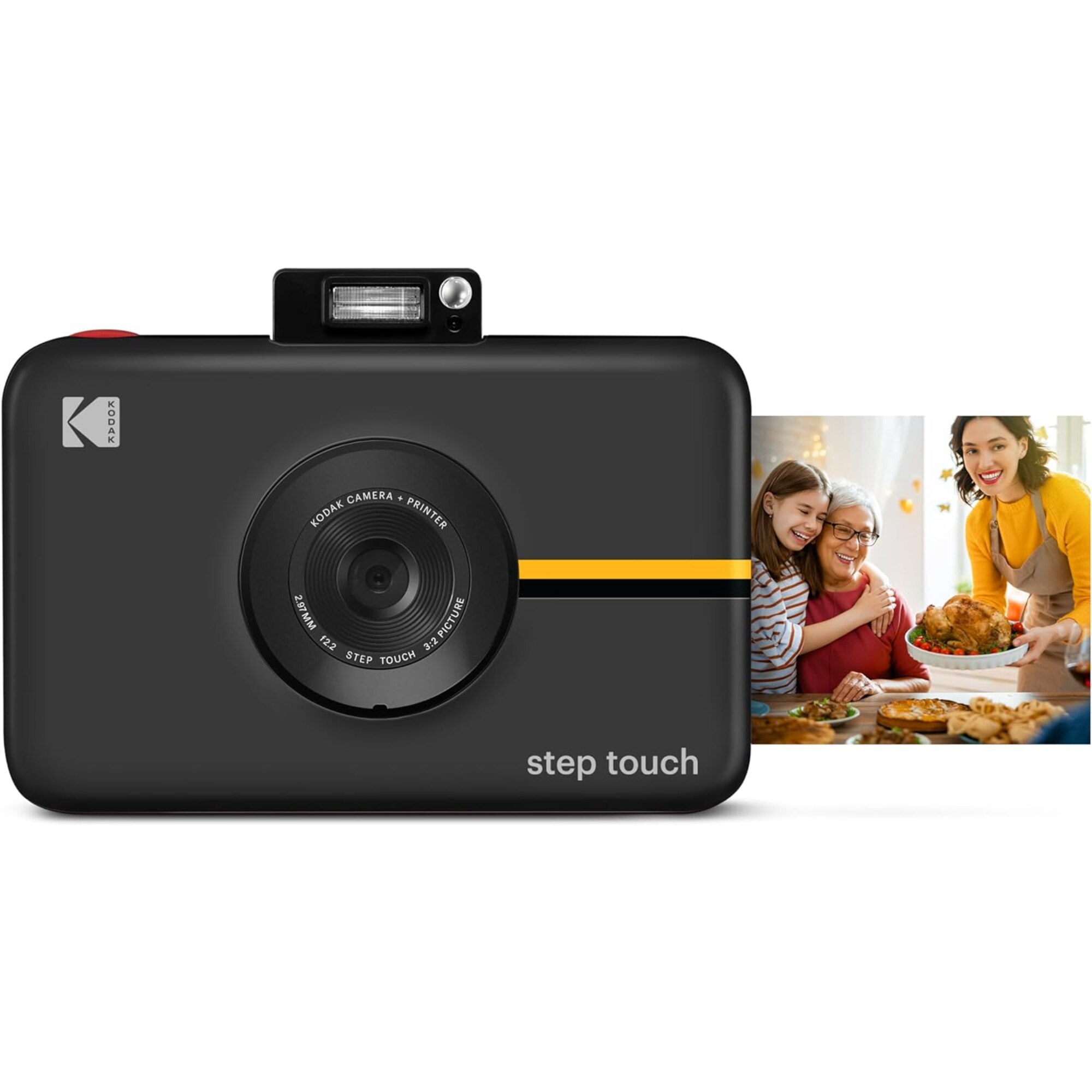 ◆KODAK◆ MITE BLACK K5263LCR11BLK Kodak Step Touch 13MP Instant Camera (White) with 3.5” LCD