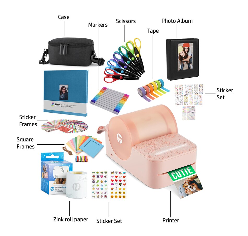 Image 891058_ALTMORE11.jpg, Product 891-058 / Price $334.99, HP Sprocket Panorama Instant Label Printer & Photo Printer Craft Bundle - Grey from HP - Hewlett Packard on TSC.ca's Toys & Hobbies department