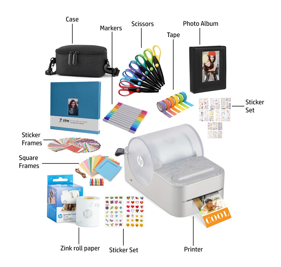 Image 891058_ALTMORE4.jpg, Product 891-058 / Price $334.99, HP Sprocket Panorama Instant Label Printer & Photo Printer Craft Bundle - Grey from HP - Hewlett Packard on TSC.ca's Toys & Hobbies department