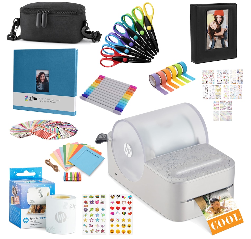 Image 891058_ST01.jpg, Product 891-058 / Price $334.99, HP Sprocket Panorama Instant Label Printer & Photo Printer Craft Bundle - Grey from HP - Hewlett Packard on TSC.ca's Toys & Hobbies department