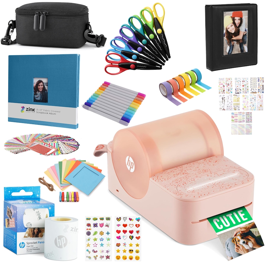 Image 891058_ST02.jpg, Product 891-058 / Price $334.99, HP Sprocket Panorama Instant Label Printer & Photo Printer Craft Bundle - Grey from HP - Hewlett Packard on TSC.ca's Toys & Hobbies department