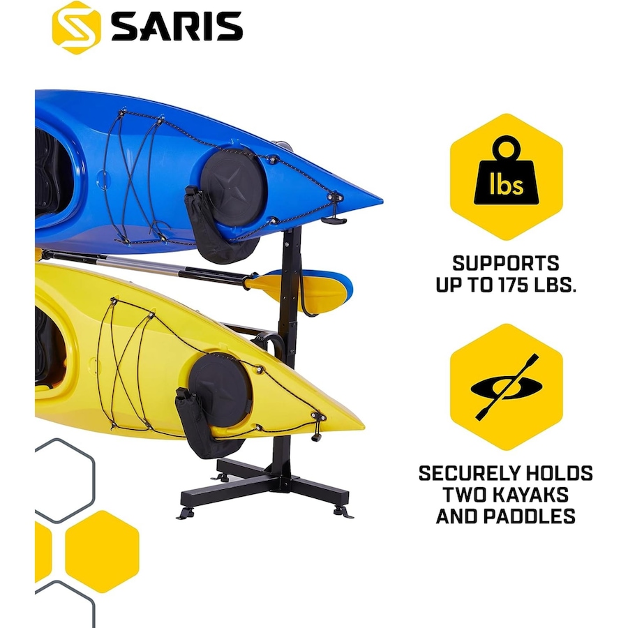 Image 891063_ALTMORE2.jpg, Product 891-063 / Price $233.96, Saris Kayak Storage Rack, Freestanding Kayak Rack for Two-Kayak, SUP, Canoe & Paddleboard from Saris on TSC.ca's Health & Fitness department