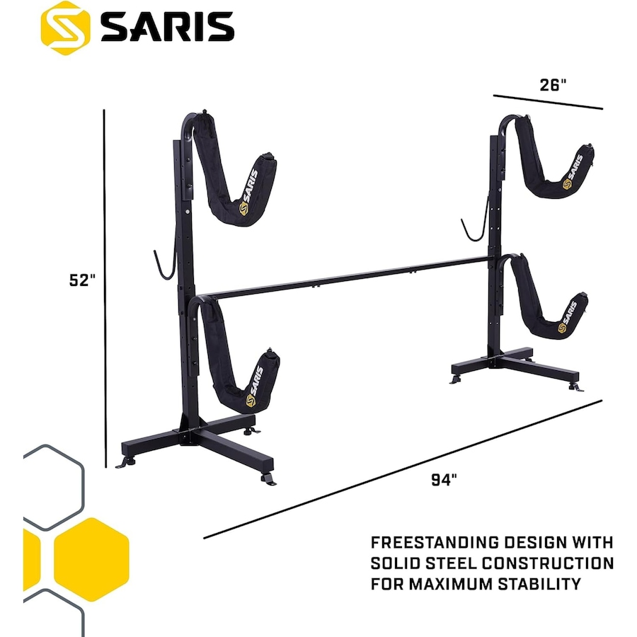 Image 891063_ALTMORE3.jpg, Product 891-063 / Price $233.96, Saris Kayak Storage Rack, Freestanding Kayak Rack for Two-Kayak, SUP, Canoe & Paddleboard from Saris on TSC.ca's Health & Fitness department