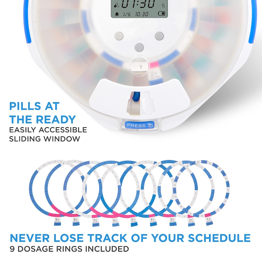 Image 891064_ALTMORE10.jpg, Product 891-064 / Price $285.99, LiveFine Smart WiFi 28-Day Automatic Pill Dispenser with Lock & Alarm, Clear Lid from LiveFine on TSC.ca's department