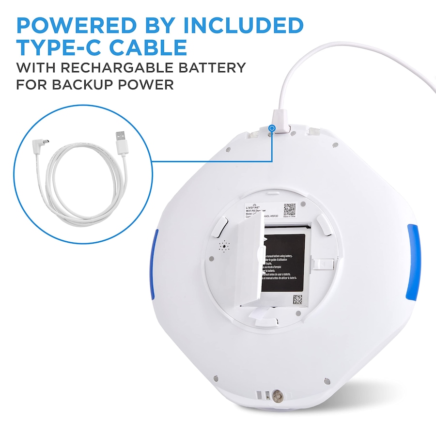 Image 891064_ALTMORE13.jpg, Product 891-064 / Price $285.99, LiveFine Smart WiFi 28-Day Automatic Pill Dispenser with Lock & Alarm, Clear Lid from LiveFine on TSC.ca's department