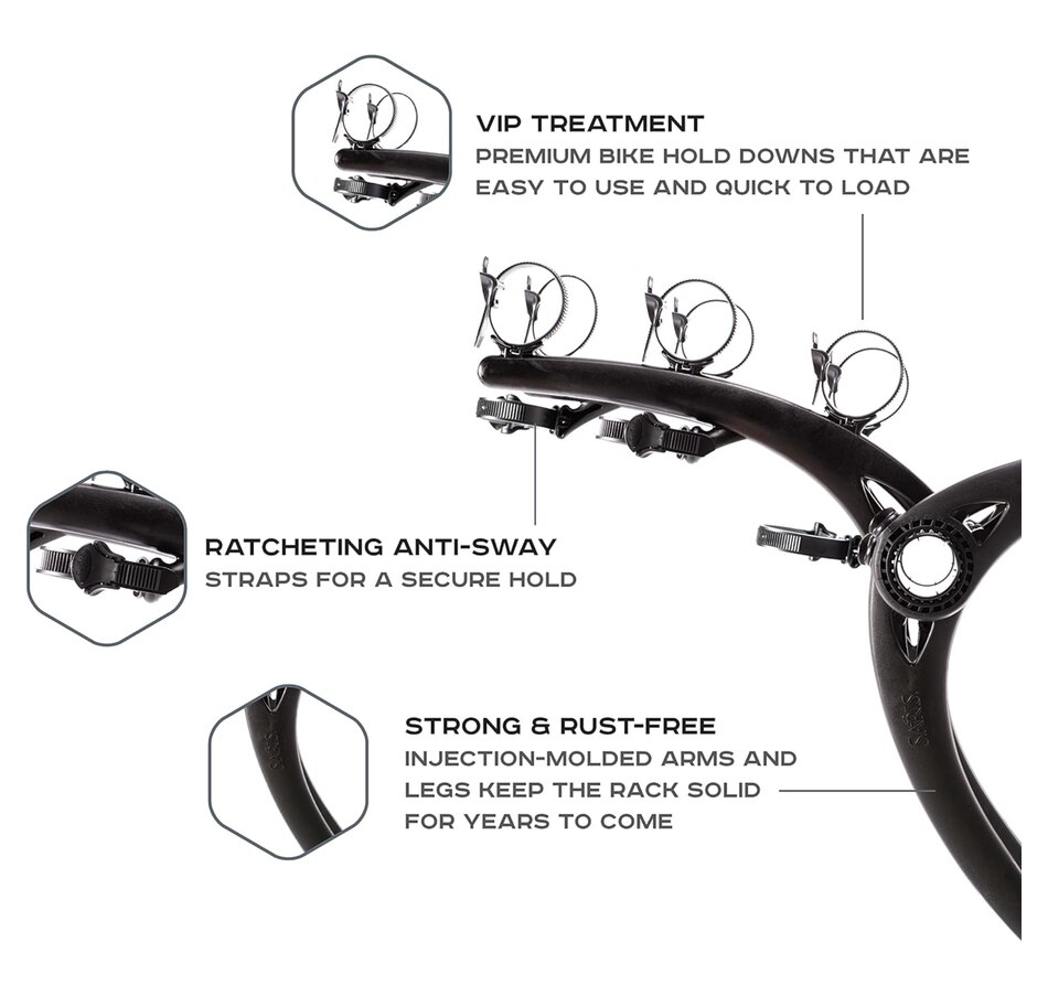 Image 891080_ALTMORE1.jpg, Product 891-080 / Price $299.99, Saris Bike Racks, Bones Car Trunk Bicycle Rack Carrier, Mounts 3 Bikes, Black from Saris on TSC.ca's Health & Fitness department