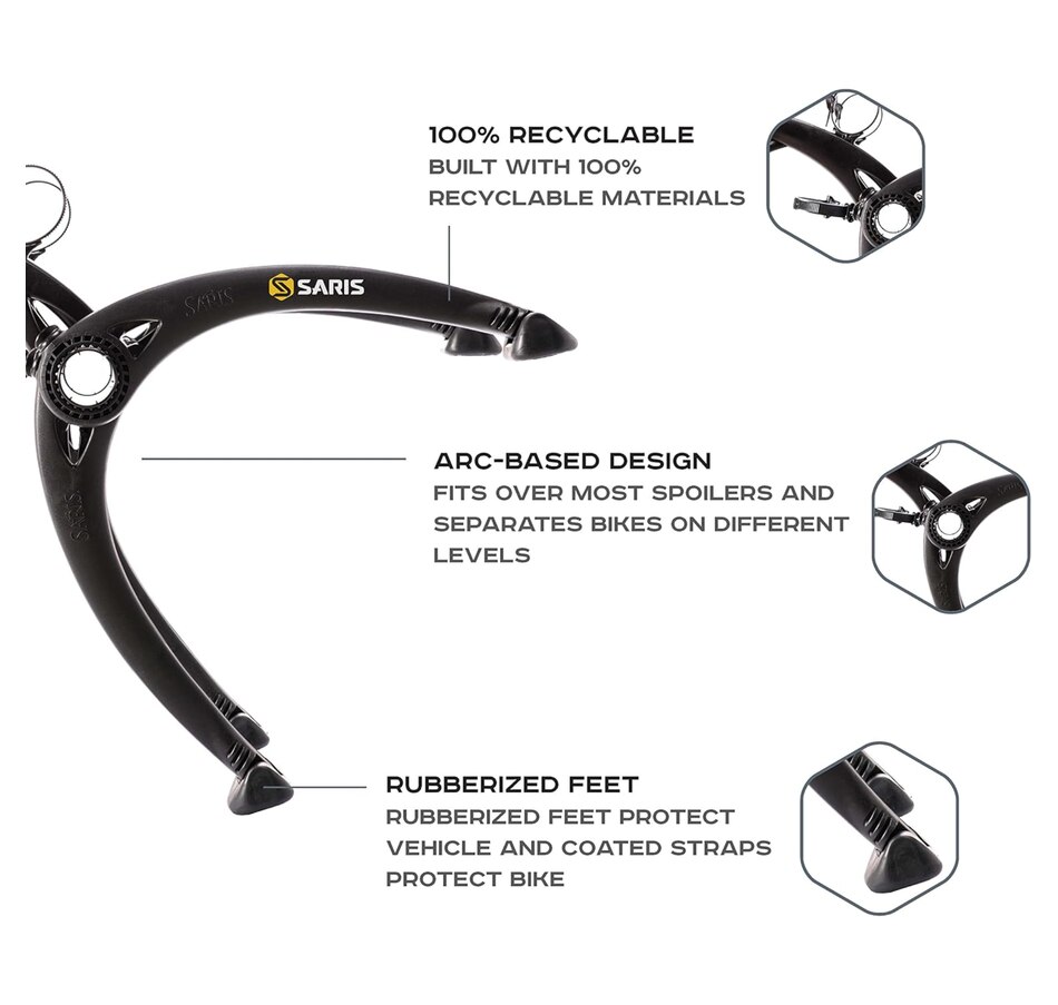 Image 891080_ALTMORE2.jpg, Product 891-080 / Price $299.99, Saris Bike Racks, Bones Car Trunk Bicycle Rack Carrier, Mounts 3 Bikes, Black from Saris on TSC.ca's Health & Fitness department