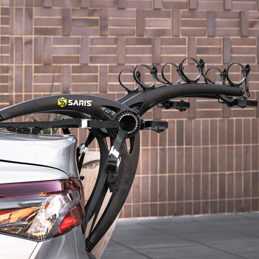 Image 891080_ALTMORE6.jpg, Product 891-080 / Price $299.99, Saris Bike Racks, Bones Car Trunk Bicycle Rack Carrier, Mounts 3 Bikes, Black from Saris on TSC.ca's Health & Fitness department