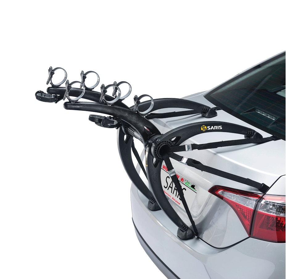 Image 891080_ST01.jpg, Product 891-080 / Price $299.99, Saris Bike Racks, Bones Car Trunk Bicycle Rack Carrier, Mounts 3 Bikes, Black from Saris on TSC.ca's Health & Fitness department