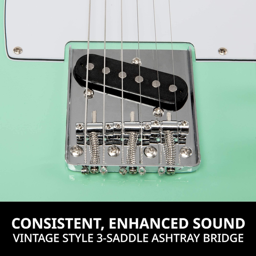 Image 891099_ALTMORE11.jpg, Product 891-099 / Price $189.99, LyxPro 39” Electric Guitar TL Series, Solid Body Guitar W/3-Way Switch & Tone Controls - Green from LyxPro on TSC.ca's Toys & Hobbies department