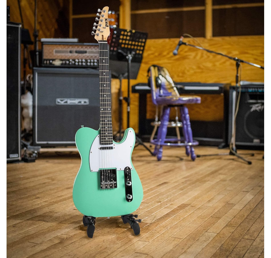 Image 891099_ALTMORE13.jpg, Product 891-099 / Price $189.99, LyxPro 39” Electric Guitar TL Series, Solid Body Guitar W/3-Way Switch & Tone Controls - Green from LyxPro on TSC.ca's Toys & Hobbies department