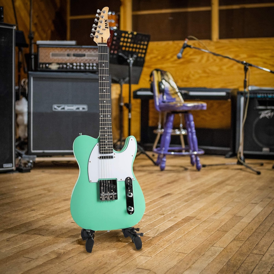 Image 891099_ALTMORE13.jpg, Product 891-099 / Price $189.99, LyxPro 39” Electric Guitar TL Series, Solid Body Guitar W/3-Way Switch & Tone Controls - Green from LyxPro on TSC.ca's Toys & Hobbies department
