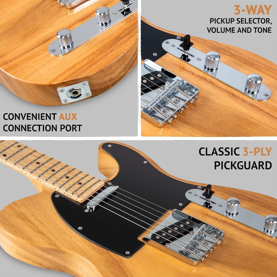 Image 891099_ALTMORE16.jpg, Product 891-099 / Price $189.99, LyxPro 39” Electric Guitar TL Series, Solid Body Guitar W/3-Way Switch & Tone Controls - Green from LyxPro on TSC.ca's Toys & Hobbies department
