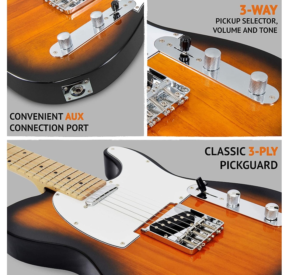 Image 891099_ALTMORE21.jpg, Product 891-099 / Price $189.99, LyxPro 39” Electric Guitar TL Series, Solid Body Guitar W/3-Way Switch & Tone Controls - Green from LyxPro on TSC.ca's Toys & Hobbies department