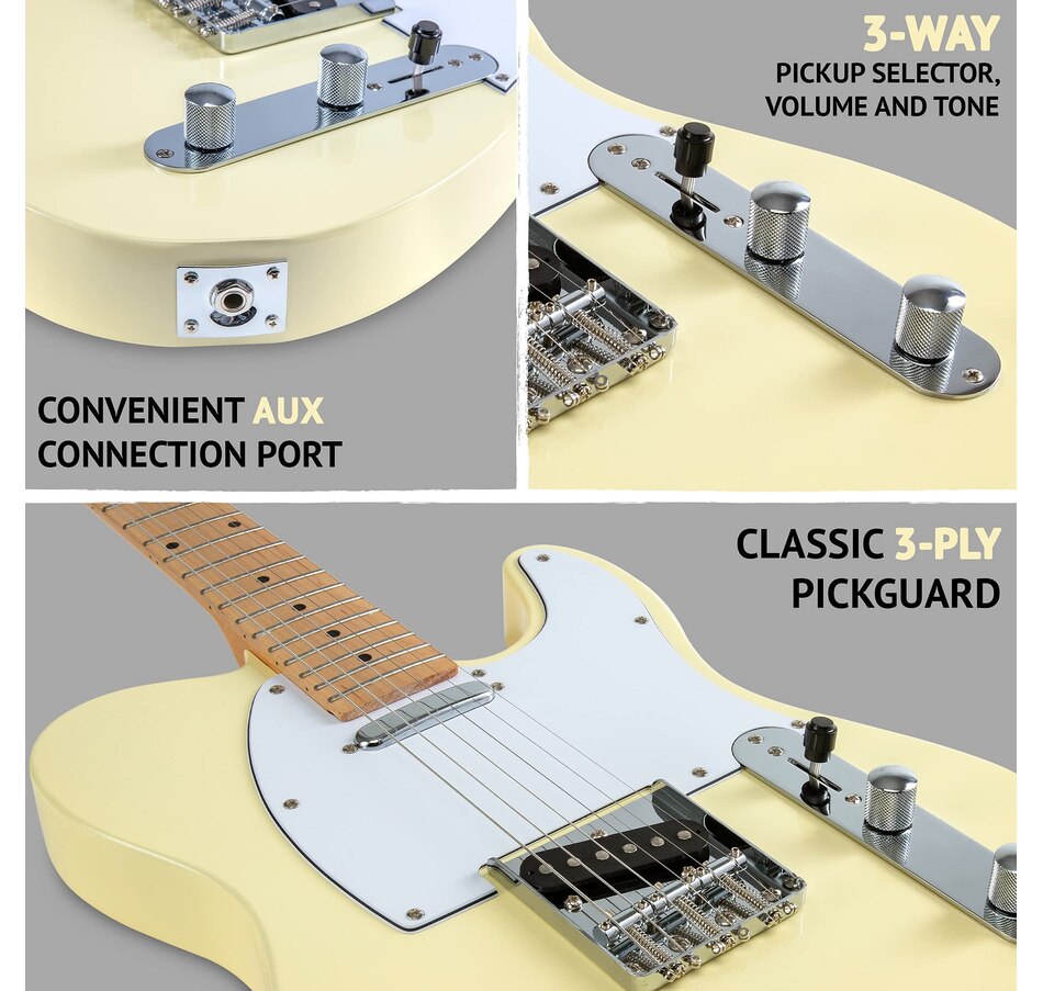 Image 891099_ALTMORE27.jpg, Product 891-099 / Price $189.99, LyxPro 39” Electric Guitar TL Series, Solid Body Guitar W/3-Way Switch & Tone Controls - Green from LyxPro on TSC.ca's Toys & Hobbies department