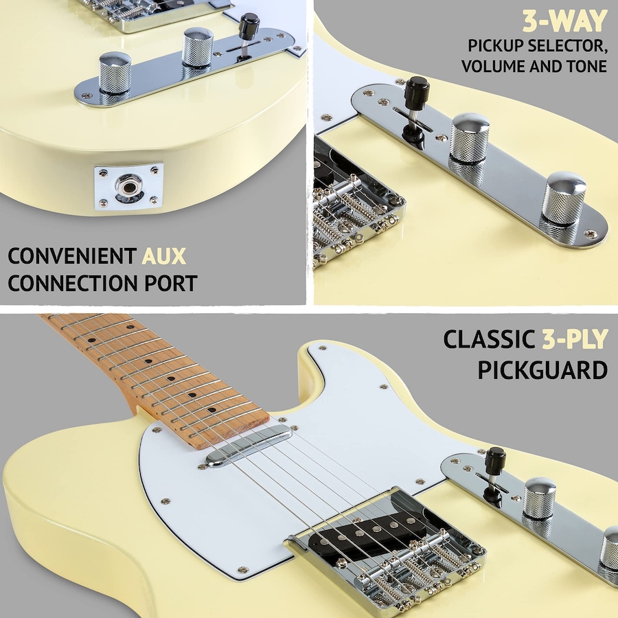 Image 891099_ALTMORE27.jpg, Product 891-099 / Price $189.99, LyxPro 39” Electric Guitar TL Series, Solid Body Guitar W/3-Way Switch & Tone Controls - Green from LyxPro on TSC.ca's Toys & Hobbies department