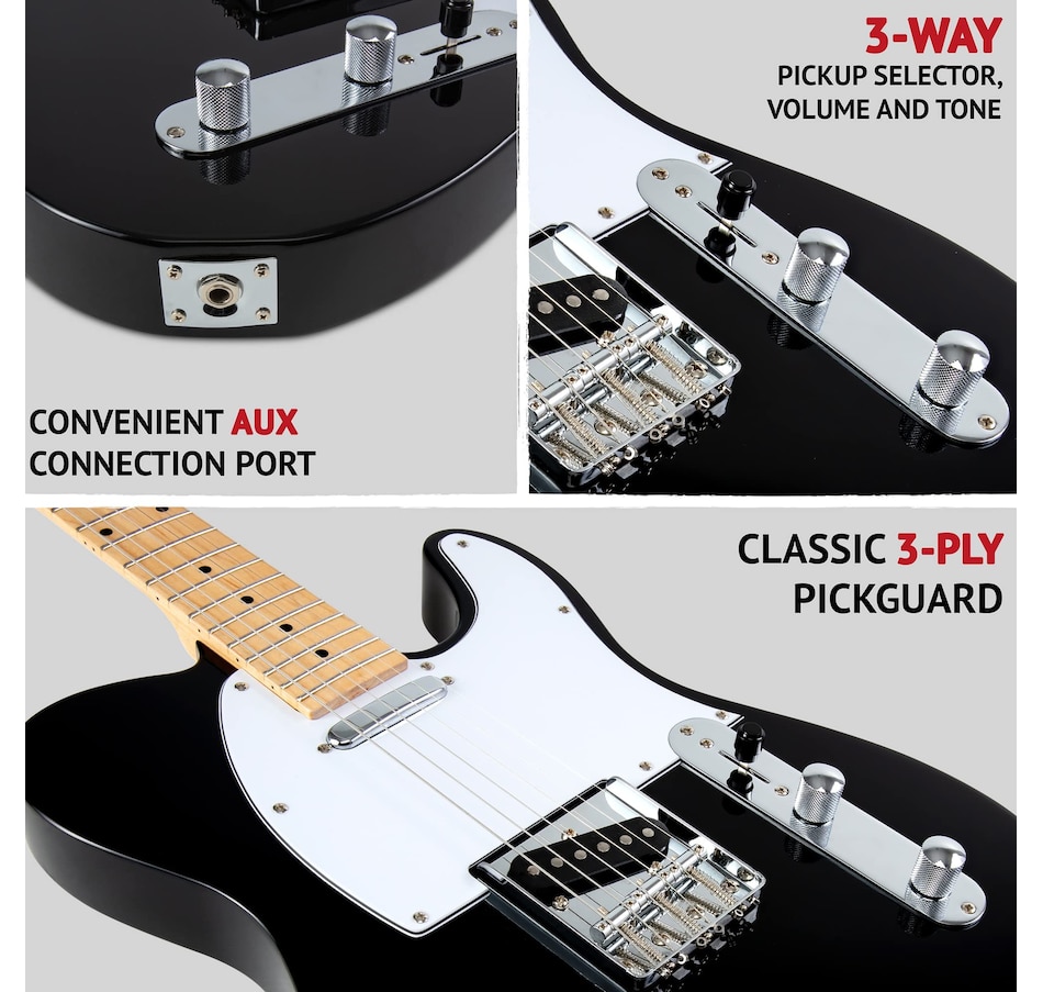 Image 891099_ALTMORE31.jpg, Product 891-099 / Price $189.99, LyxPro 39” Electric Guitar TL Series, Solid Body Guitar W/3-Way Switch & Tone Controls - Green from LyxPro on TSC.ca's Toys & Hobbies department
