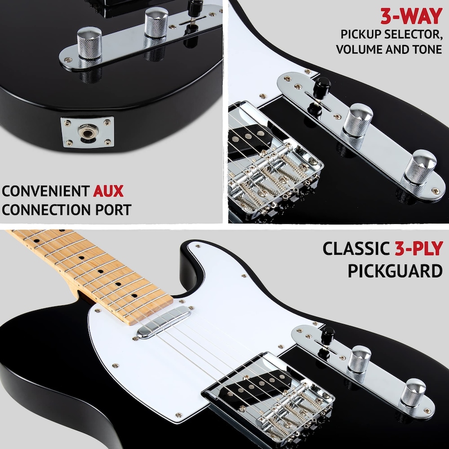 Image 891099_ALTMORE31.jpg, Product 891-099 / Price $189.99, LyxPro 39” Electric Guitar TL Series, Solid Body Guitar W/3-Way Switch & Tone Controls - Green from LyxPro on TSC.ca's Toys & Hobbies department