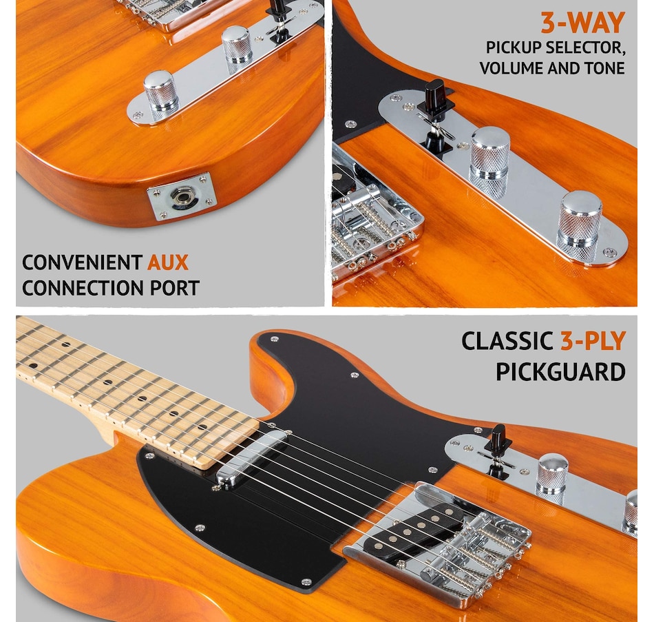 Image 891099_ALTMORE4.jpg, Product 891-099 / Price $189.99, LyxPro 39” Electric Guitar TL Series, Solid Body Guitar W/3-Way Switch & Tone Controls - Green from LyxPro on TSC.ca's Toys & Hobbies department