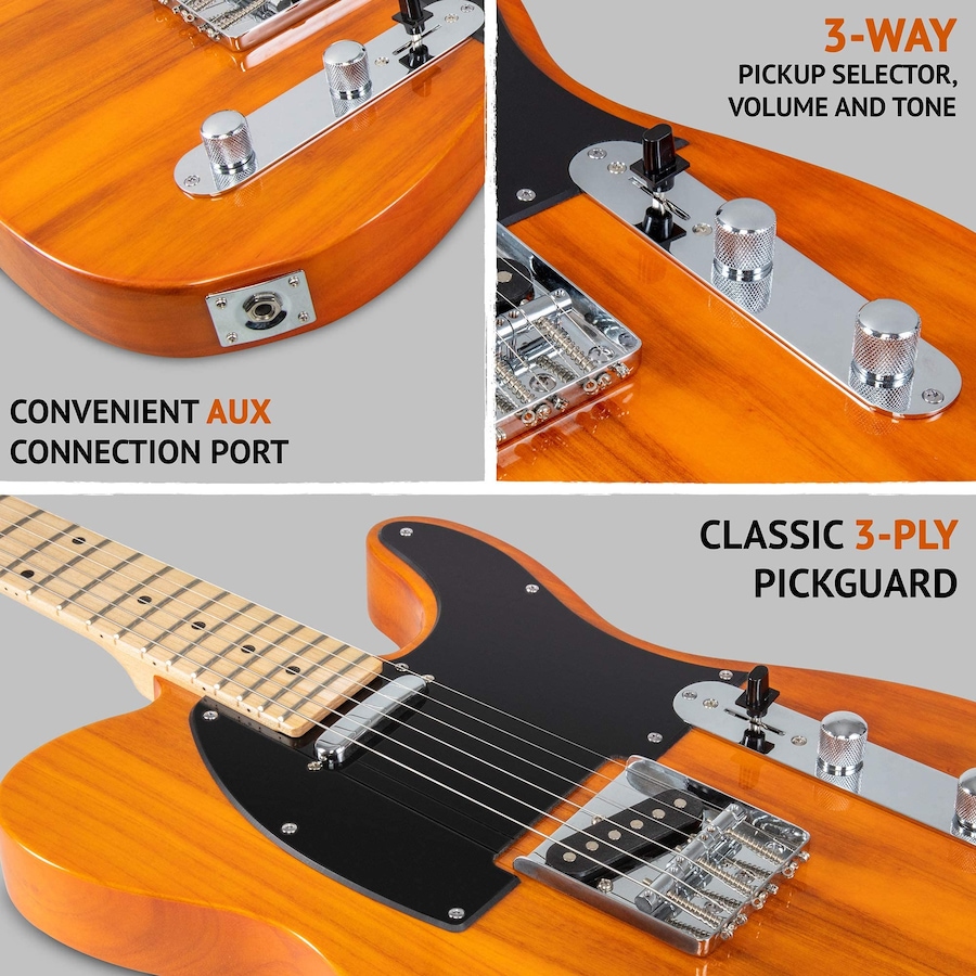 Image 891099_ALTMORE4.jpg, Product 891-099 / Price $189.99, LyxPro 39” Electric Guitar TL Series, Solid Body Guitar W/3-Way Switch & Tone Controls - Green from LyxPro on TSC.ca's Toys & Hobbies department